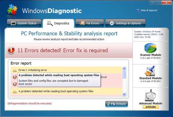 Windows Diagnostic Program